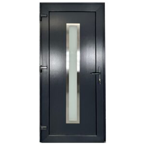 URSA LINE INOX kívül-belül antracit színű műanyag bejárati ajtó SAVMART üveggel