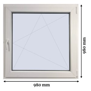 100×100 cm bukó-nyíló ablak 3 rétegű üveggel