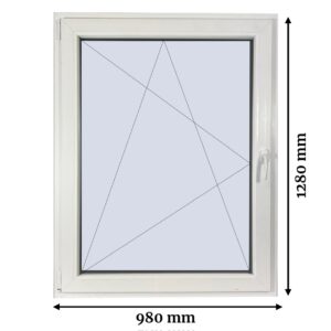 100×130 cm bukó-nyíló ablak 3 rétegű üveggel