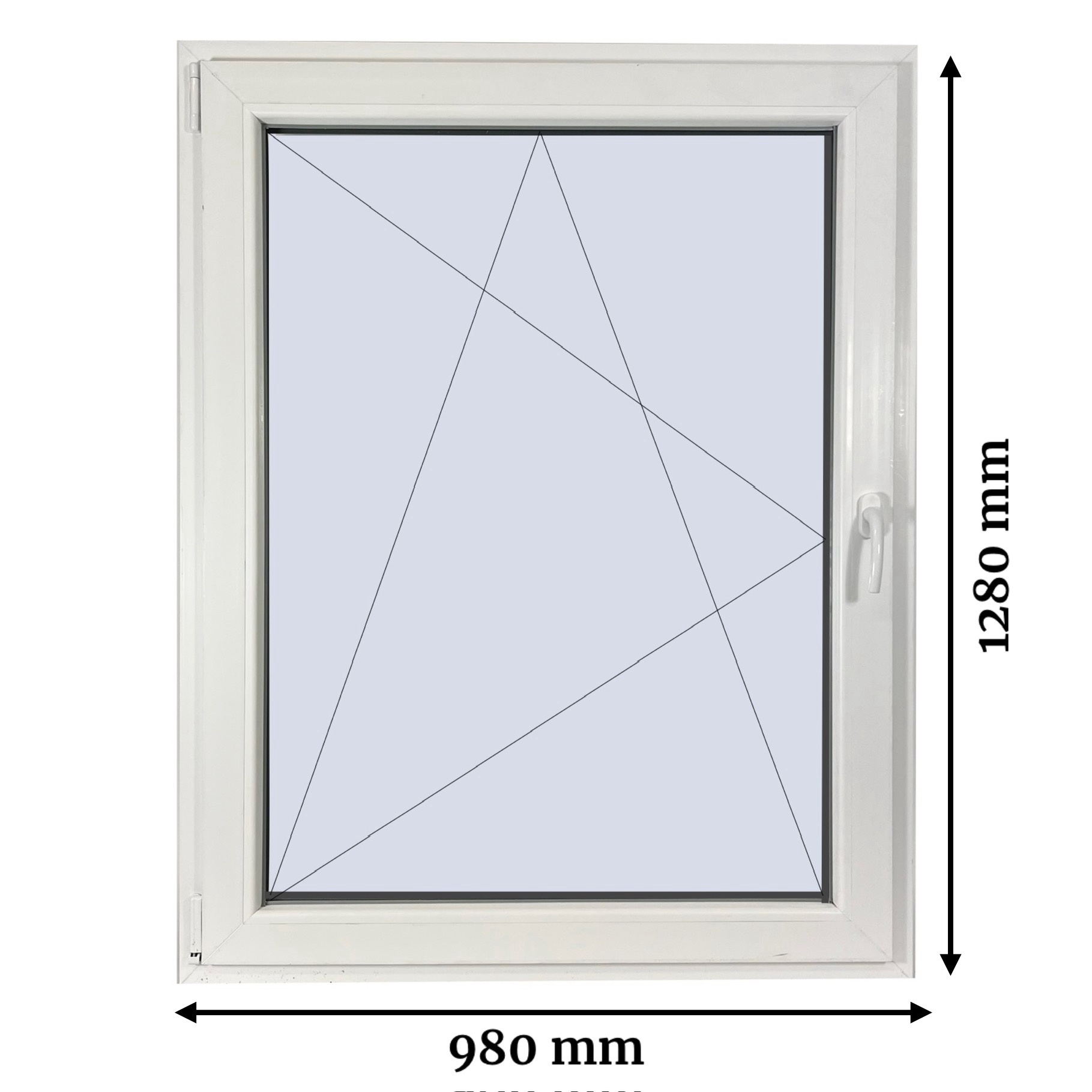 100×130 cm bukó-nyíló ablak 3 rétegű üveggel