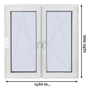150×150 cm TOKOSZTOTT bukó-nyíló ablak 3 rétegű üveggel
