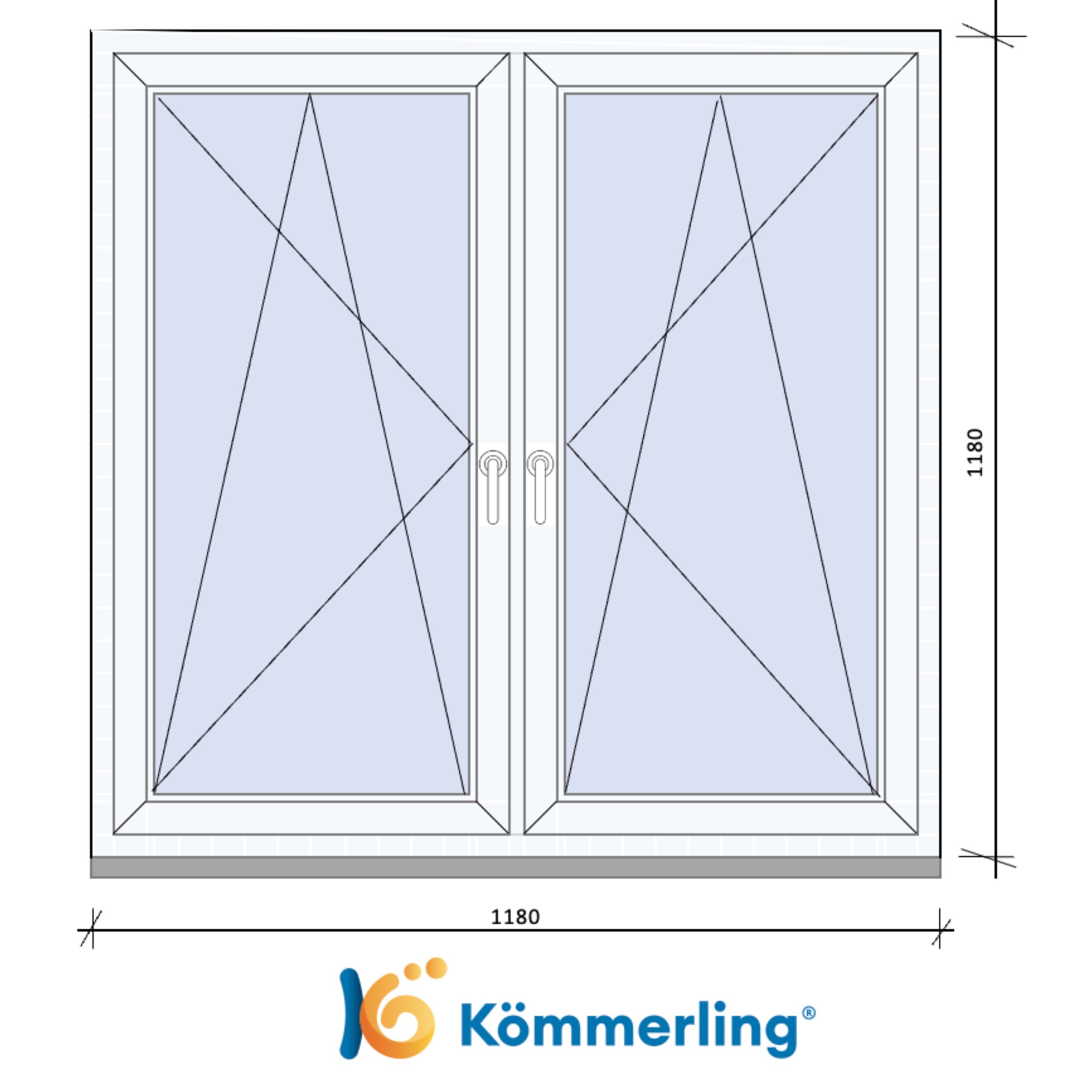 KÖMMERLING 120×120 cm TOKOSZTOTT bukó-nyíló ablak
