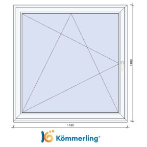 KÖMMERLING 120×150 cm bukó-nyíló ablak