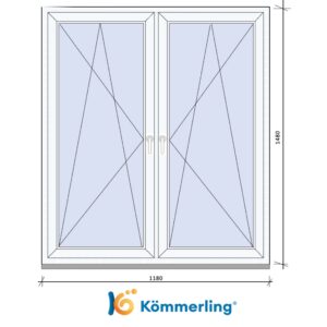KÖMMERLING 120×150 cm TOKOSZTOTT bukó-nyíló ablak