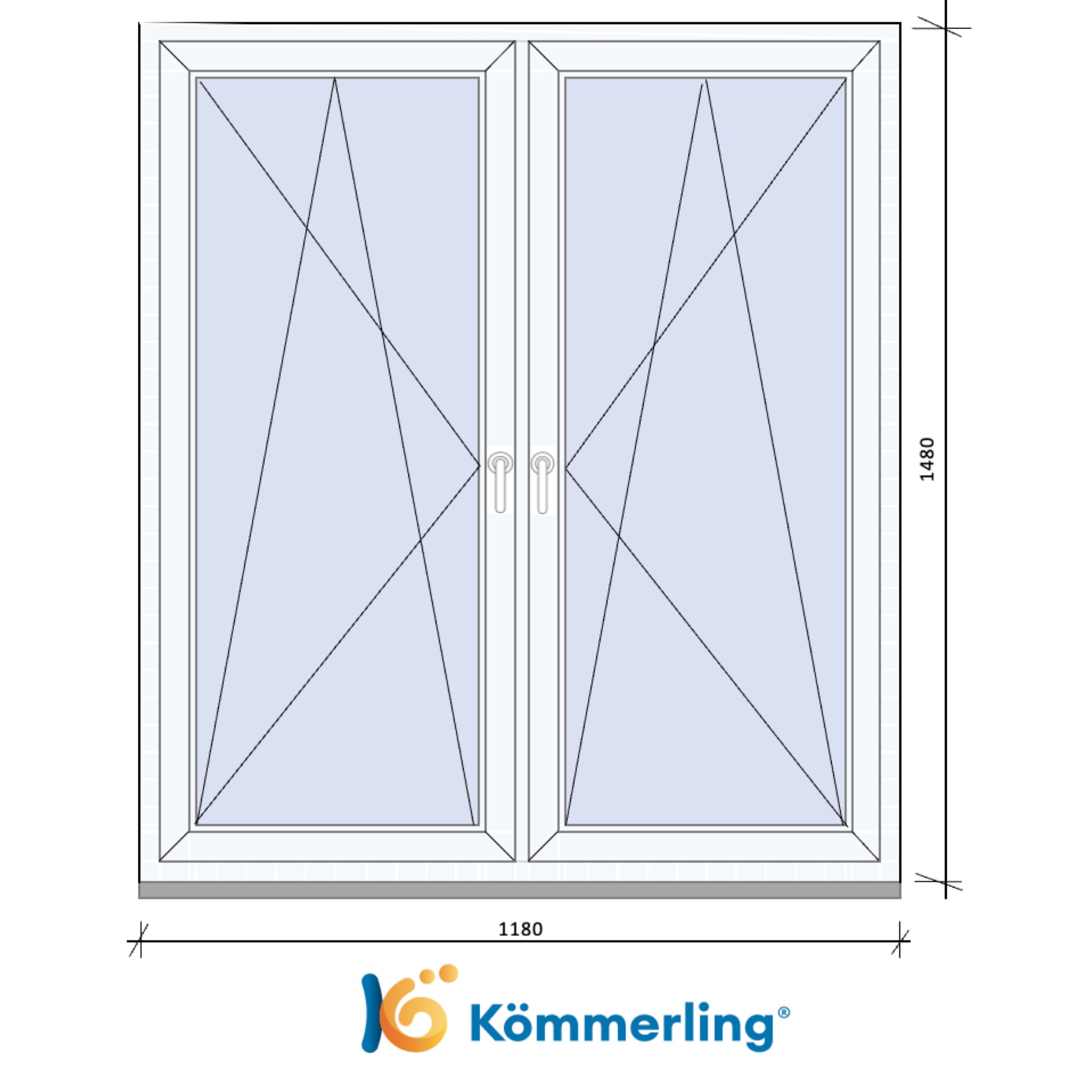 KÖMMERLING 120×150 cm TOKOSZTOTT bukó-nyíló ablak