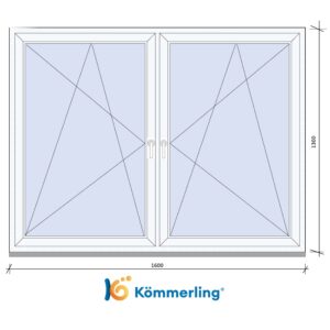 KÖMMERLING 160×130 cm TOKOSZTOTT bukó-nyíló ablak