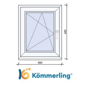 KÖMMERLING 50×70 cm bukó-nyíló ablak