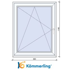 KÖMMERLING 90×120 cm bukó-nyíló ablak
